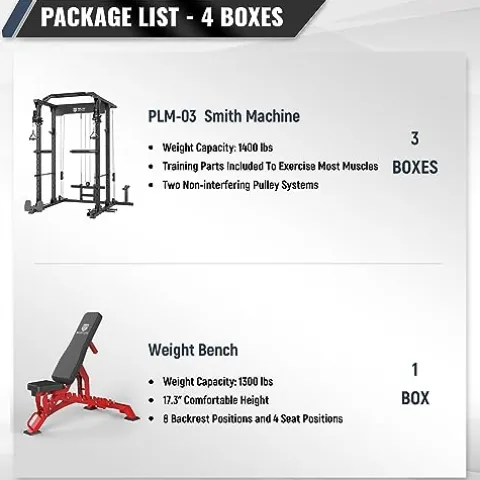 MAJOR LUTIE Fitness PLM03 All-in-One Power Cage Red