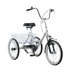 Mantis Tri-Rad Adult Folding Tricycle Silver 20 Inch Wheels