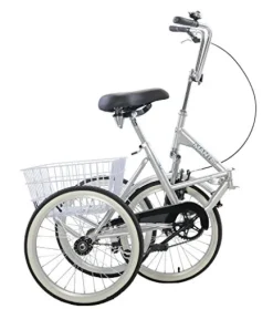 Mantis Tri-Rad Adult Folding Tricycle Silver 20 Inch Wheels