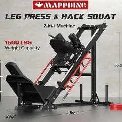 Mappding Leg Press Hack Squat Machine Red