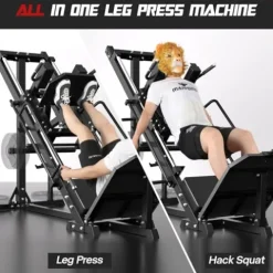 Mappding Leg Press Hack Squat Machine Black