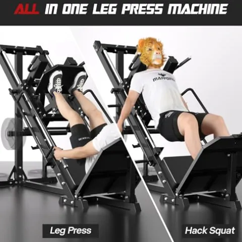 Mappding Leg Press Hack Squat Machine Black