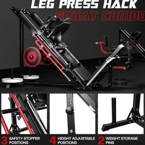 Mappding Leg Press Machine Hack Squat Equipment Red