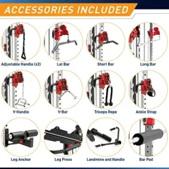 MARCY Pro Deluxe Smith Cage Home Gym System for Weight Training SM-7553 Multi