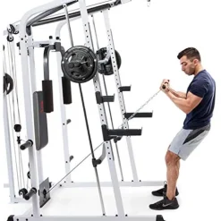 MARCY Pro Smith Cage Home Gym System White
