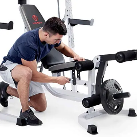 MARCY Pro Smith Cage Home Gym System White