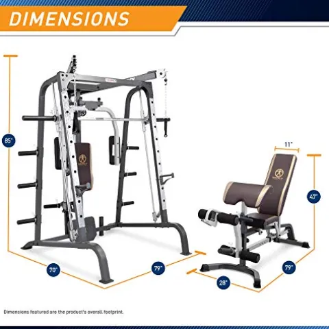 Marcy Smith Cage Workout Machine Silver