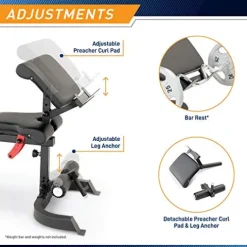 MARCY Smith Machine Cage System Home Gym Multifunction Rack SM-4033 Red