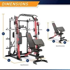 MARCY Smith Machine Multi Purpose Training Cage White