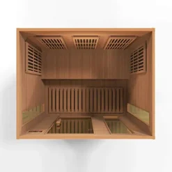 MAXXUS 3 Per Low EMF FAR Infrared Carbon Canadian Red Cedar Sauna Red