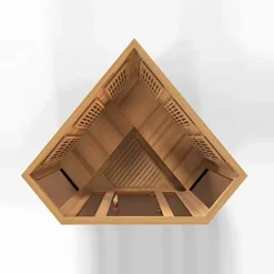 MAXXUS FAR Infrared Carbon Corner Cedar Sauna Red