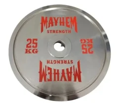 Mayhem Strength Chrome Calibrated Olympic Weight Plates 25KG Pair