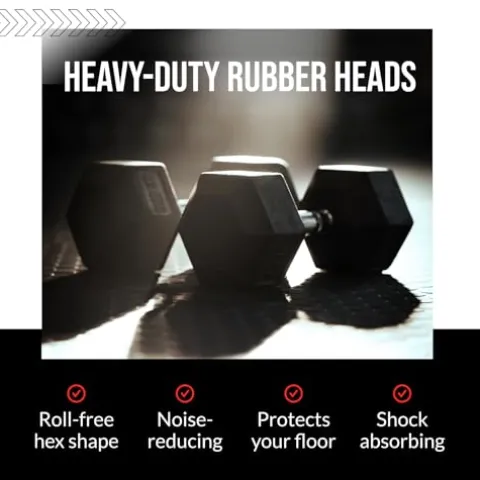 Mayhem Strength Rubber Hex Dumbbells 210lb Set Black