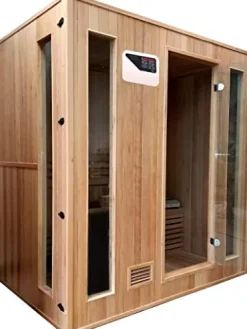 MCP Sauna Canadian Hemlock Wood Traditional Swedish 4 Person Indoor Sauna Spa 72