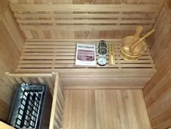 MCP Sauna Canadian Hemlock Wood Indoor Sauna Spa 60″ 2-3 Person Wet/Dry Heater