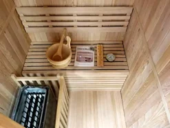 MCP Sauna Canadian Hemlock Wood Traditional Swedish Indoor Sauna Spa 48″ 1-2 Person 6KW Heater