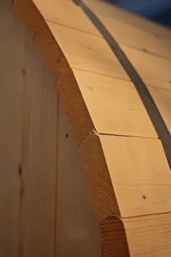 MCP Sauna Canadian Pine Wood Outdoor Barrel Sauna 4 Person 9KW Heater Lava Rocks