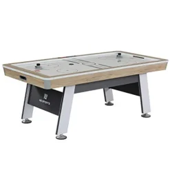 MD Sports 7′ Hinsdale Air Powered Hockey Table with Pusher and Puck Set White/Gray