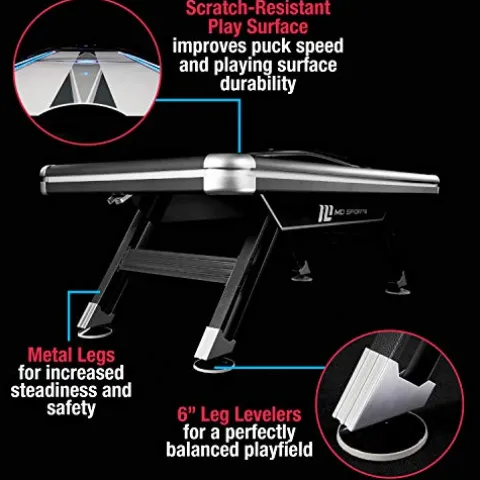 MD Sports 7.5′ Titan Air Powered Hockey Overhead Score Table White/Black