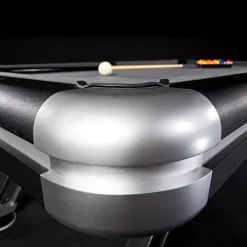 MD Sports 7.5′ Titan Drop Pocket Table with Pool Ball and Cue Stick Set Black/Silver