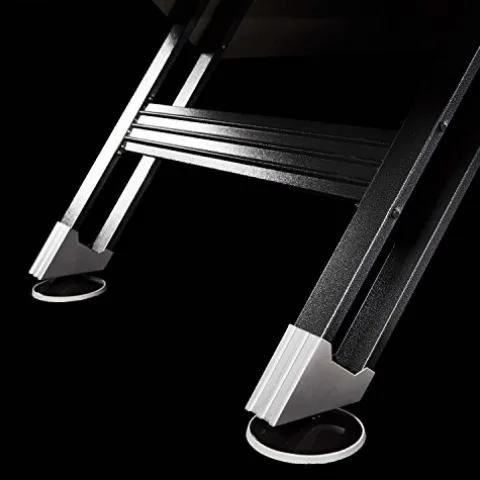 MD Sports 7.5′ Titan Drop Pocket Table with Pool Ball and Cue Stick Set Black/Silver