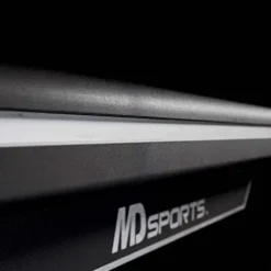 MD Sports 7.5′ Titan Drop Pocket Table with Pool Ball and Cue Stick Set Black/Silver