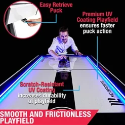 MD Sports Arcade Air Hockey Table White/Black/Gray