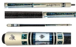 Meucci MECAS03-B Paua Casino Series Pool Cue White/Blue