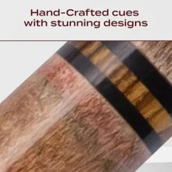 Meucci Pool Cue – All Natural Wood with Rainbow Stain