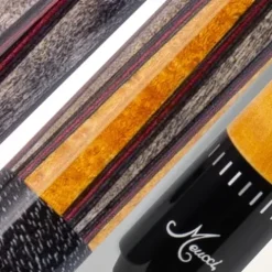 Meucci Pool Cue – SW Bar Box 1, Smoke Stained Forearm, Curly Maple Points, High Impact Cue Tips, Irish Linen Wrap – 19 Oz Professional Billiard Stick