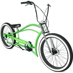 MICARGI Boston GT7 Fat Tire Beach Cruiser Bike 7-Speed Dual Suspension Green