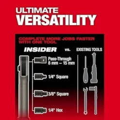 Millwavkee Extended Reach Box Ratchet Compatible with Milwaukee 3050-20 M12 FUEL 12V Bare Tool