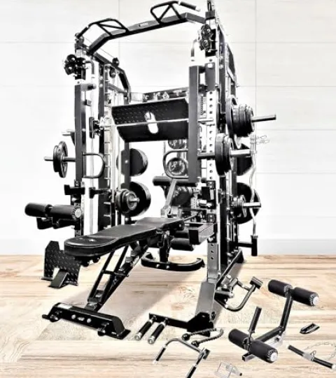 MiM USA Hercules 1001 Commercial Smith Machine and Functional Trainer Black