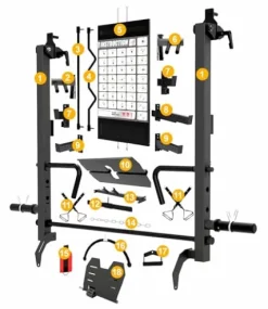 MiM USA Hercules Pro Commercial Smith Machine Functional Trainer Power Rack Black