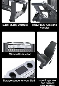 MiM USA Prestige Pro Commercial Dual Leg Extension and Leg Curl Machine Black