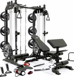 MiM USA Pro Master 1001 Smith Machine Functional Trainer Black