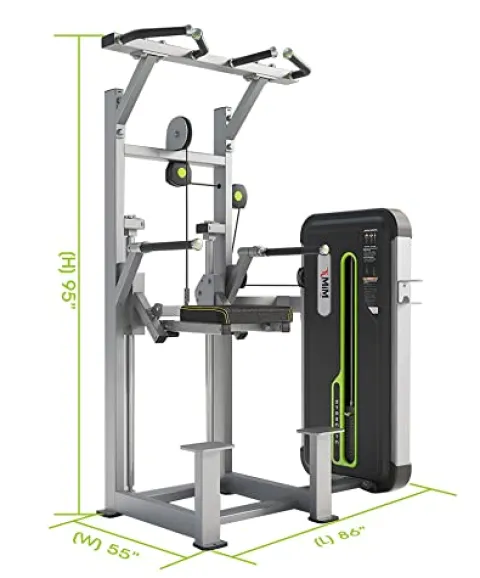 MiM USA Professional Weight Assisted Chin and Dip Machine Pearl