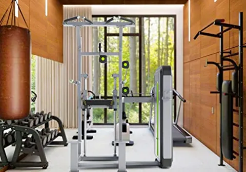 MiM USA Professional Weight Assisted Chin and Dip Machine Pearl