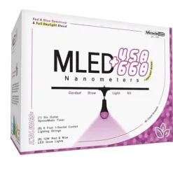 Miracle LED Nanometer 450-660 Indoor Grow Light Kit with 3 Bulbs & Timer Red & Blue Spectrum