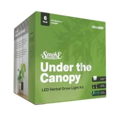 Miracle LED Smokephonics Indoor Grow Light Kit – Full Spectrum 150W Replacement Bulbs & 2-Socket Fixture with Timer (6-Pack)