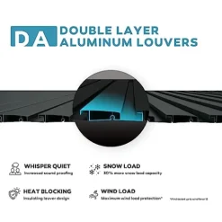 MIRADOR 111DA Louvered Pergola 10Ft x 20Ft Adjustable Roof Charcoal