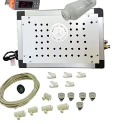 Mistcooling Automatic Greenhouse Humidification System with Misting Pump and Humidity Controller Beige Tubing