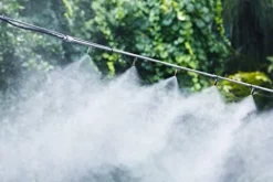 Mistcooling Automatic Greenhouse Humidification System with Misting Pump and Humidity Controller Beige Tubing