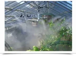 Mistcooling Automatic Greenhouse Humidification System with Misting Pump and Humidity Controller Beige Tubing
