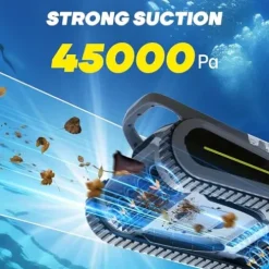 Miuedo Seauto Cordless Robotic Pool Cleaner Grey Black