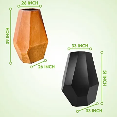 MK Designs Corten Steel Geo Outdoor Planters Black 33″ W x 33″ D x 51″ H