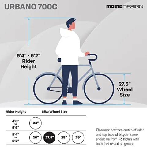 MOMODESIGN Hybrid Bike Shimano 21 Speeds with Disc Brake, 700C Anti-Puncture Wheels Gray