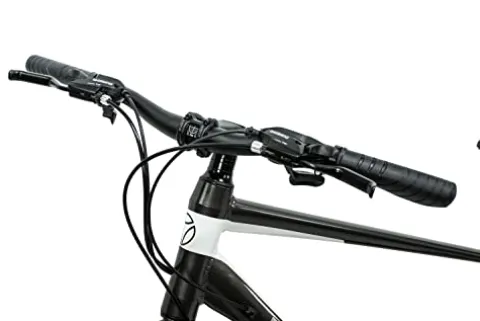 MOMODESIGN Hybrid Bike Shimano 21 Speeds with Disc Brake, 700C Anti-Puncture Wheels Gray