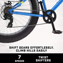 Mongoose Dolomite Fat Tire Mountain Bike 26 Inch Wheels Blue