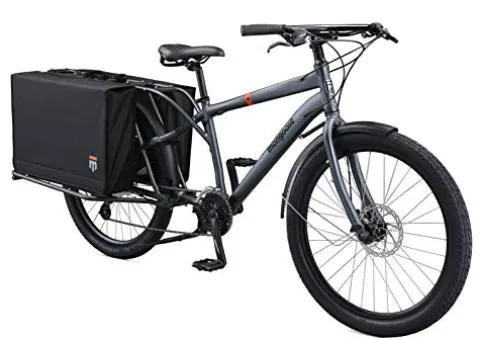 Mongoose Envoy Cargo Bike 26-Inch Grey